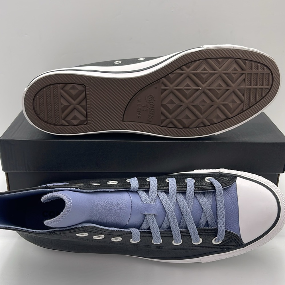 Converse Men’s High-Tops Chuck Taylor All Star Hi Leather Sneaker Black A06570C - Picture 3 of 16